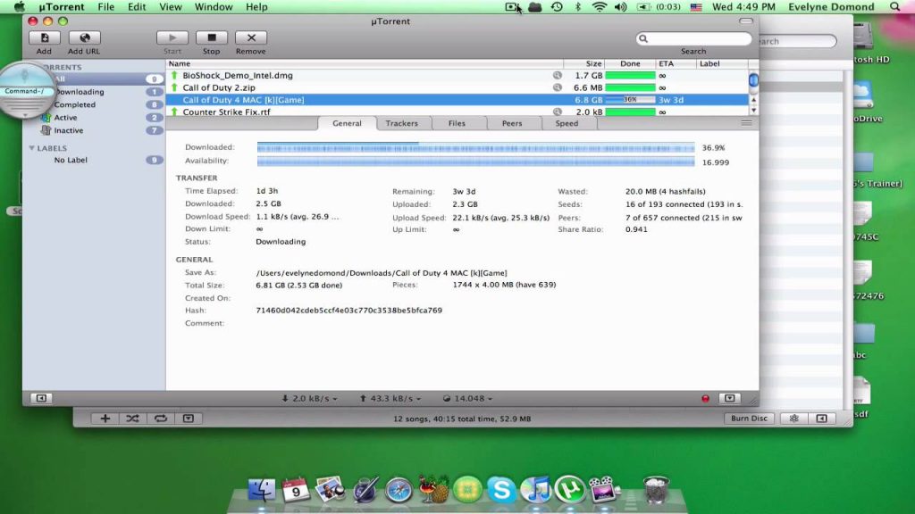 Скачать бесплатно программу uTorrent для Mac OS